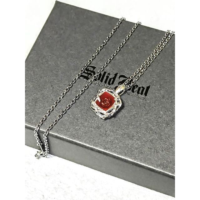 Solid beat RED ROSE ペンダント  メンズのアクセサリー(ネックレス)の商品写真