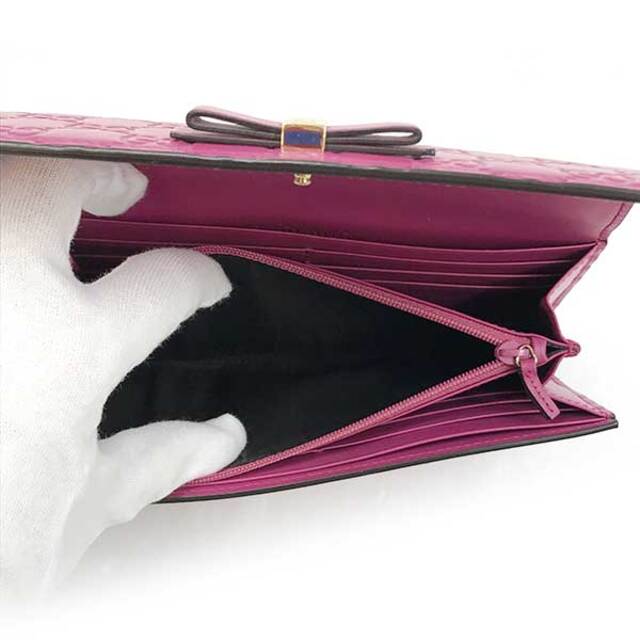 Gucci - セール 超美品 GUCCI グッチ 388679 シマ 長財布 ピンク
