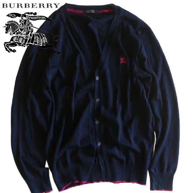 BURBERRY BLACK LABEL】美品 カーディガン 紺 Ｌ相当☆ 入荷中 www