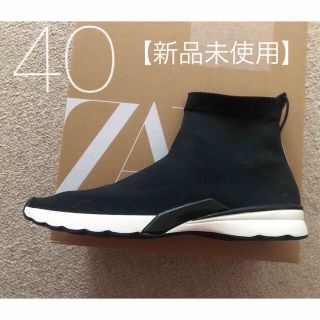 【新品未使用】ZARA ハイカットスニーカー　40(スニーカー)