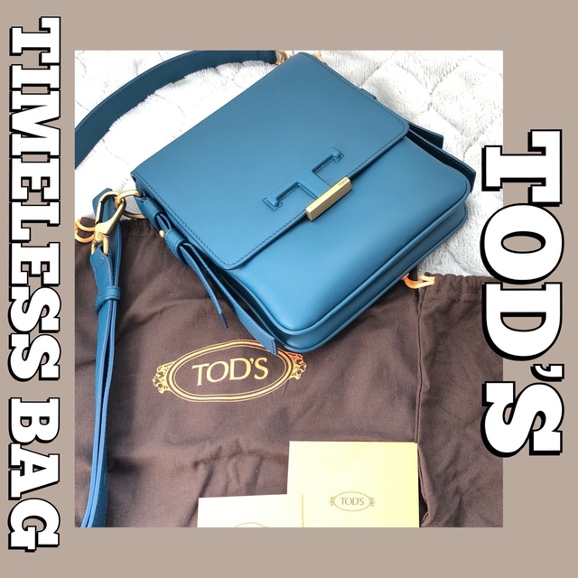 ★極美品★TOD’S/トッズ/タイムレス/ショルダーバッグ/ハンド/青クラッチ