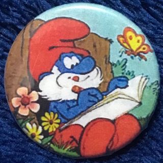 SMURF    缶バッジ  パパスマーフ   (アメコミ/海外作品)