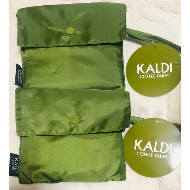 KALDI(カルディ)のKALDI カルディ オリジナルエコバッグ 新色 カーキ 2点セット レディースのバッグ(エコバッグ)の商品写真