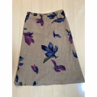 フォーティファイブアール(45R)のパラスパレス　花柄スカート  ウール　巻きスカート  0(ひざ丈スカート)