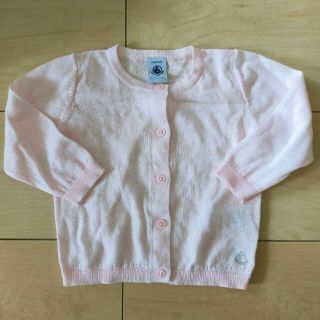 プチバトー(PETIT BATEAU)の未使用品 PETIT BATEAU 74 薄手カーディガン(カーディガン)