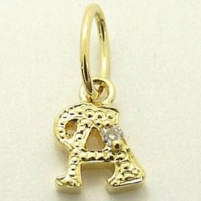 【新品】イニシャル/ダイヤモンド0.01ct/18金/ペンダントトップ レディースのアクセサリー(ネックレス)の商品写真