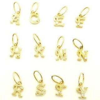 【新品】イニシャル/ダイヤモンド0.01ct/18金/ペンダントトップ(ネックレス)