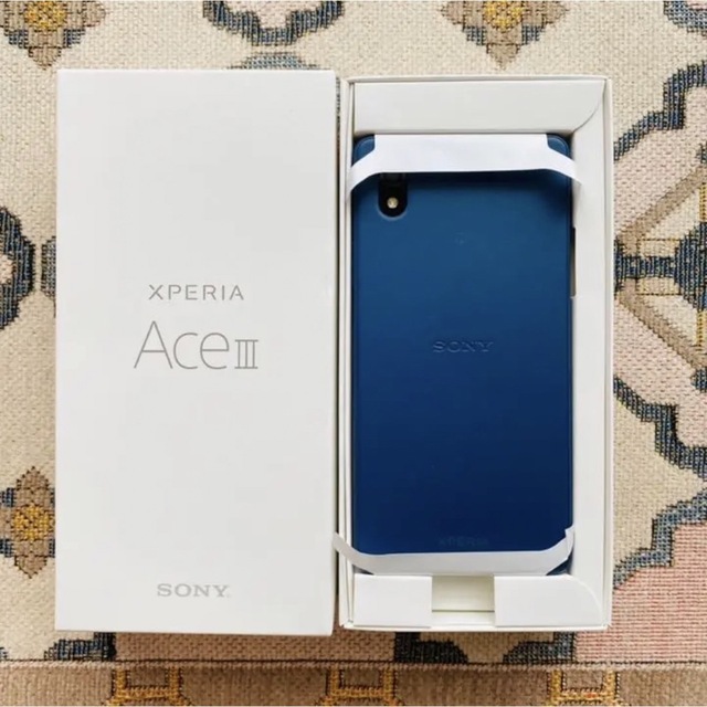 新品未使用　Xperia AceⅢ ブルー　SOG08 スマホ/家電/カメラのスマートフォン/携帯電話(スマートフォン本体)の商品写真