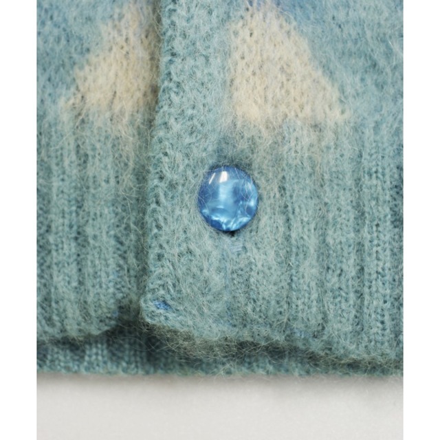 Needles(ニードルス)のNeedles Mohair Cardigan-Argyle-Lt.Blue M メンズのトップス(カーディガン)の商品写真