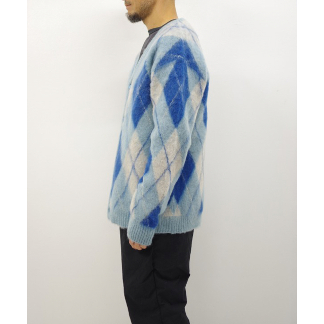 Needles(ニードルス)のNeedles Mohair Cardigan-Argyle-Lt.Blue M メンズのトップス(カーディガン)の商品写真