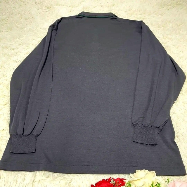 ムッシュパリス　ゴルフシャツ　ウール１００％　グレー　２Ｌ　大きいサイズ メンズのトップス(ポロシャツ)の商品写真