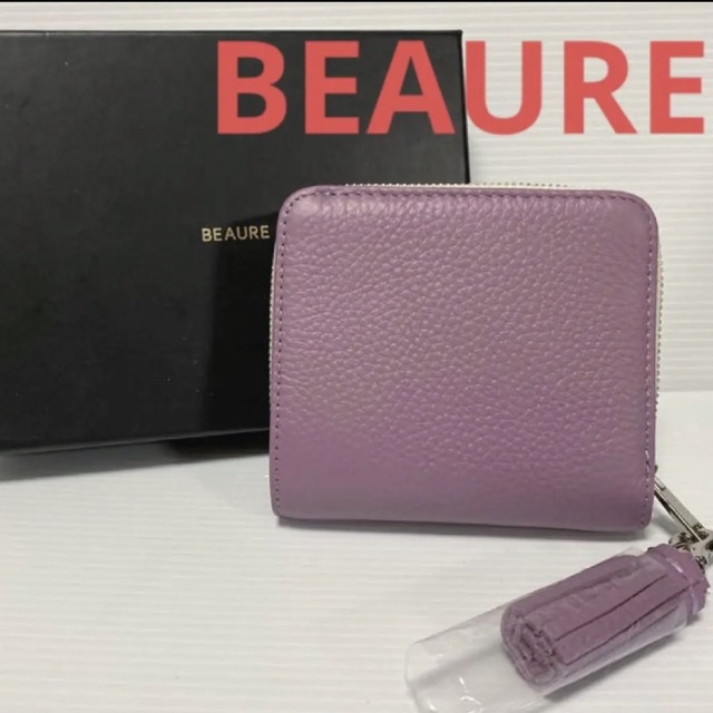 Beaure(ビューレ)の新品 BEAURE 本革 レザー 財布 二つ折り バイカラー ビュレ ヴュレ レディースのファッション小物(財布)の商品写真