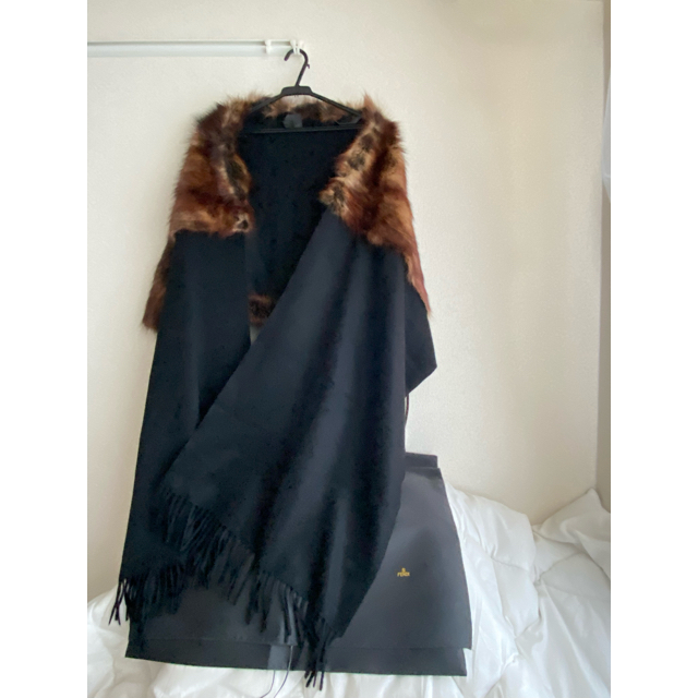 FENDI カシミヤ100 リアルファー 大判ストール 【税込】 vnssct.com