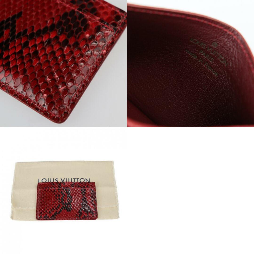 LOUIS VUITTON(ルイヴィトン)のLOUIS VUITTON ルイ ヴィトン  ポルト カルト サーンプル カードケース N94174 パイソン   FUCHSIA レッド系   エキゾチックレザー 激レア 希少 ビトン 【本物保証】 レディースのファッション小物(パスケース/IDカードホルダー)の商品写真