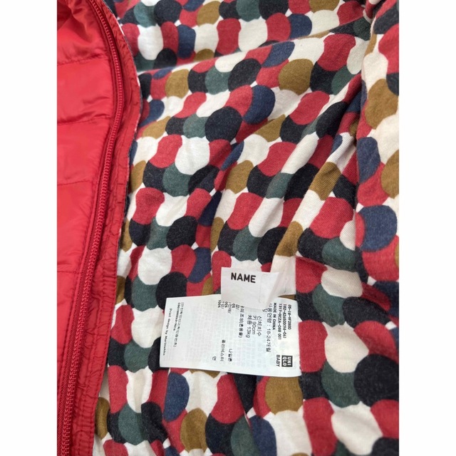 marimekko(マリメッコ)のUNIQLO marimekko マリメッコ　中綿　ダウン キッズ/ベビー/マタニティのキッズ服女の子用(90cm~)(ジャケット/上着)の商品写真