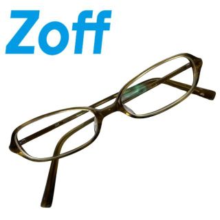 ゾフ(Zoff)の23★Zoffゾフ眼鏡メガネサングラスグリーン緑カーキースクエアレディースメンズ(サングラス/メガネ)