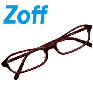 ゾフ(Zoff)の24★Zoffゾフ眼鏡メガネサングラススクエア赤レッドレディース・メンズ(サングラス/メガネ)