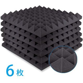 吸音材 50cm×50cm×5cm 6枚 ブラック ウレタンタイプ(その他)