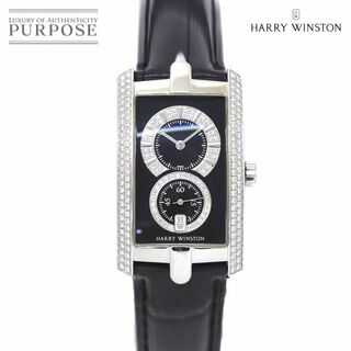 ハリーウィンストン(HARRY WINSTON)のハリーウィンストン HARRY WINSTON アベニューC ミッドサイズ サイドダイヤ 330/UMW レディース 腕時計 ブラック 文字盤 K18WG VLP 90148339(腕時計)