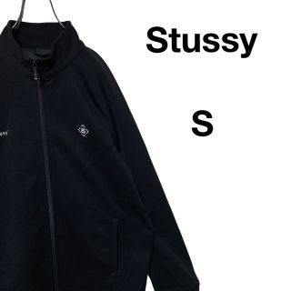 stussy ベロア　トラックジャージ　ネイビー　ブラック　s