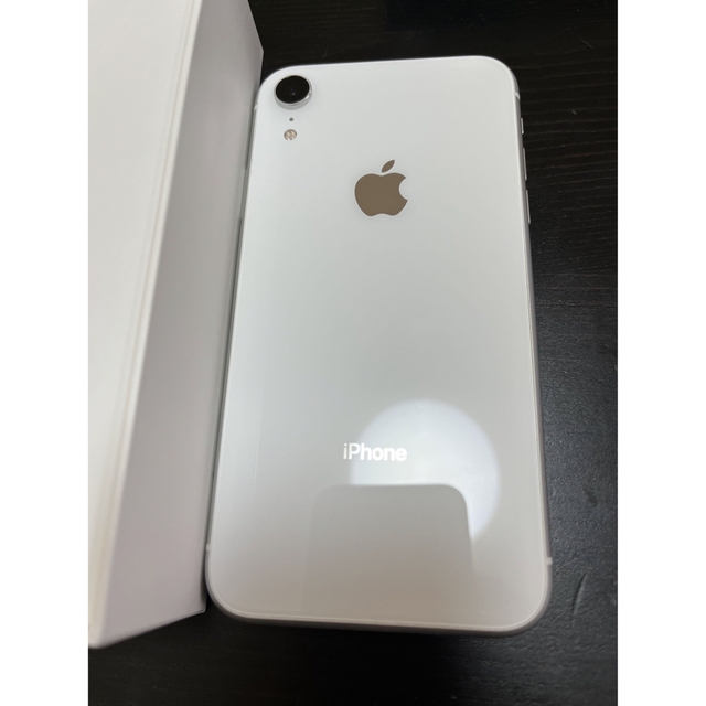 値下【美品】iphoneXR 128GB ホワイト SIMフリー