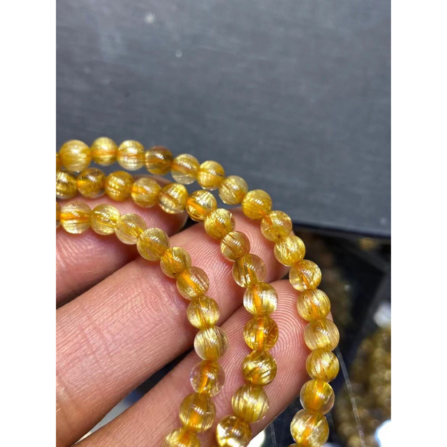 ⭐︎【天然】タイチンルチルクオーツ ブレスレット 4.8mm
