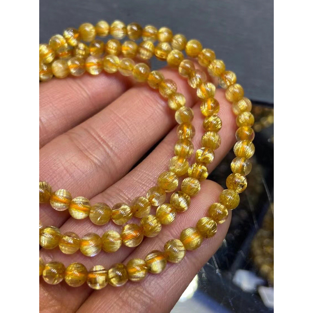 ⭐︎【天然】タイチンルチルクオーツ ブレスレット 4.8mm