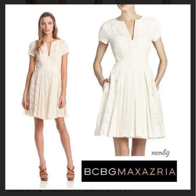 BCBGMAXAZRIA(ビーシービージーマックスアズリア)の高級レース　ワンピースbcbg maxazria インポート レディースのワンピース(ひざ丈ワンピース)の商品写真