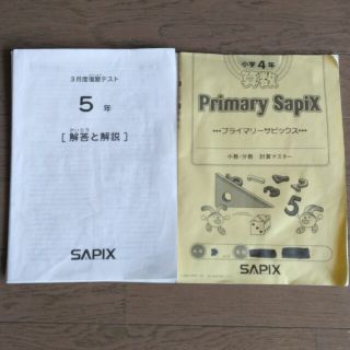 SAPIX　小4プライマリーサピックス、小5　3月度復習テスト(その他)