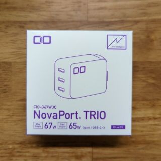 【新品】NovaPort TRIO CIO-67W3C ブラック(バッテリー/充電器)