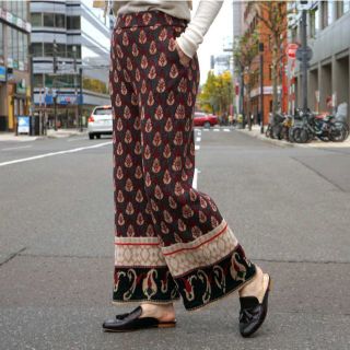 アパルトモンドゥーズィエムクラス(L'Appartement DEUXIEME CLASSE)の未使用 TAN MIX PATTERN パンツ 定価3万9600円(カジュアルパンツ)