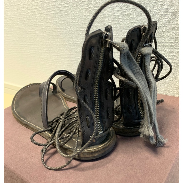 MIHARAYASUHIRO - ミハラヤスヒロ レザーサンダルの通販 by っぽ MIHARAYASUHIRO - ミハラヤスヒロ レザーサンダルの通販 by っぽ