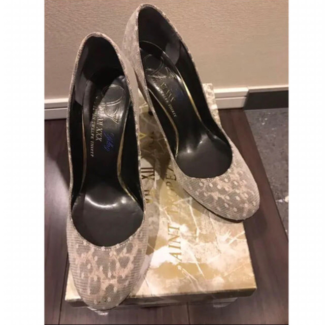 Vll Xll XXX レース ドット レオパード パンプス