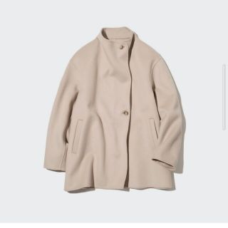 ユニクロ(UNIQLO)のmiiia様専用　ダブルフェイス　ショートコート(ノーカラージャケット)