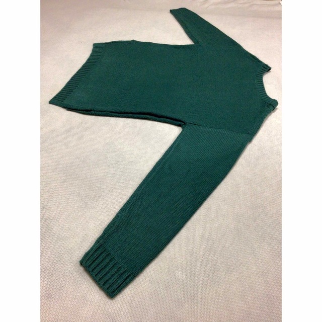 LIPSTAR(リップスター)のリップスター LIPSTAR ニット グリーン 緑 キーネック ケーブル編み M レディースのトップス(ニット/セーター)の商品写真