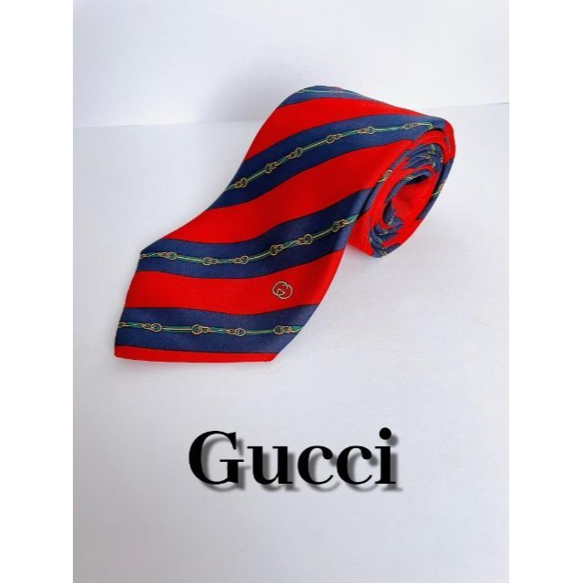 Gucci - 【正規品・美品・クリーニング済！】GUCCI　グッチ　ネクタイ　高級シルク