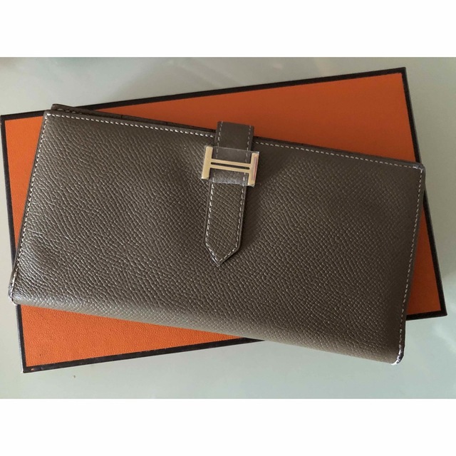 ♡HERMES ベアン財布　エトゥープ????美品????♡