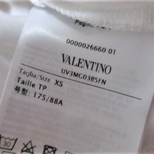 VALENTINO(ヴァレンティノ)の☆ヴァレンティノ プリント ビッグ ロゴ Tシャツ/メンズ/XS/白☆新作モデル メンズのトップス(Tシャツ/カットソー(半袖/袖なし))の商品写真