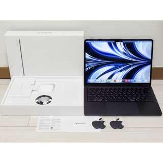マック(Mac (Apple))のM2 MacBookAir ミッドナイト　MLY33J/A(ノートPC)