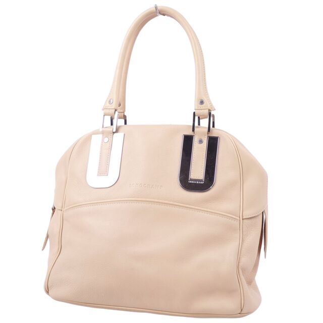 ロンシャン LONGCHAMP バッグ トートバッグ ハンドバッグ カーフレザー カバン レディース ベージュ フランス製