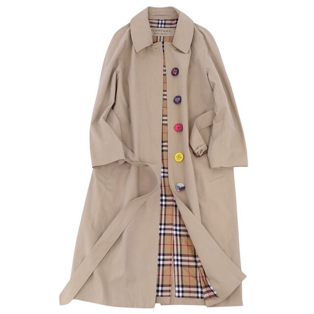 BURBERRY(バーバリー)の美品 バーバリー BURBERRY コート 英国製 ステンカラーコート バルマカーンコート コットン100％ アウター レディース UK4 US2 IT36(S相当) ベージュ レディースのジャケット/アウター(その他)の商品写真