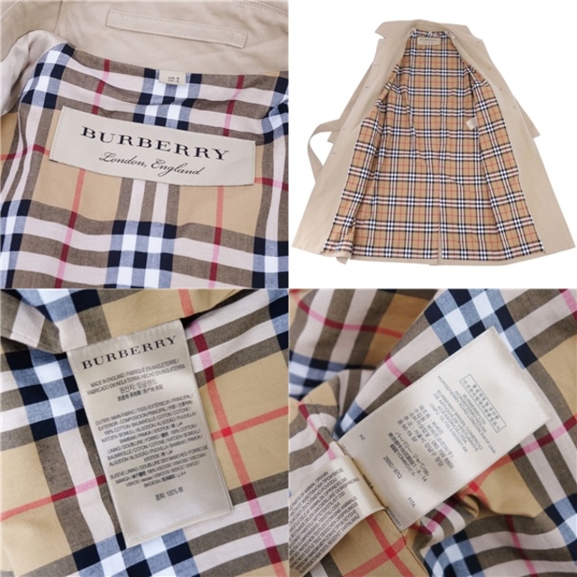 BURBERRY(バーバリー)の美品 バーバリー BURBERRY コート 英国製 ステンカラーコート バルマカーンコート コットン100％ アウター レディース UK4 US2 IT36(S相当) ベージュ レディースのジャケット/アウター(その他)の商品写真