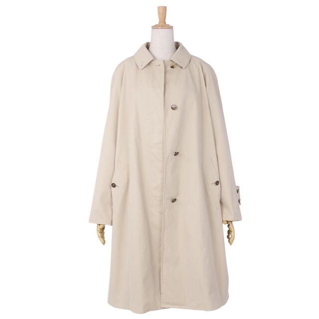 美品 バーバリー ロンドン BURBERRY LONDON コート ステンカラーコート バルマカーンコート コットン100% アウター レディース 11(M相当) ベージュ 美品 バーバリー ロンドン BURBERRY LONDON コート ステンカラーコート バルマカーンコート コットン100% アウター レディース 11(M相当) ベージュ