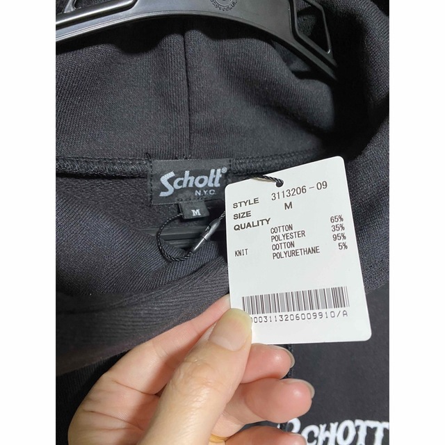 schott(ショット)の新品◇ショット　SCHOTT パーカー　ブラック　フーディ メンズのトップス(パーカー)の商品写真