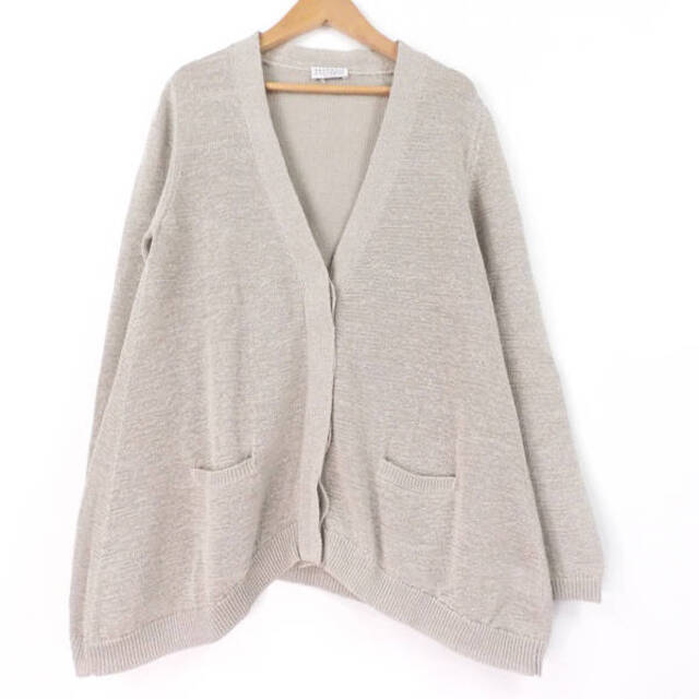 美品 BRUNELLO CUCINELLI ブルネロクチネリ カーディガン 1点 ベージュ系 綿100％ レディース AM3733A18