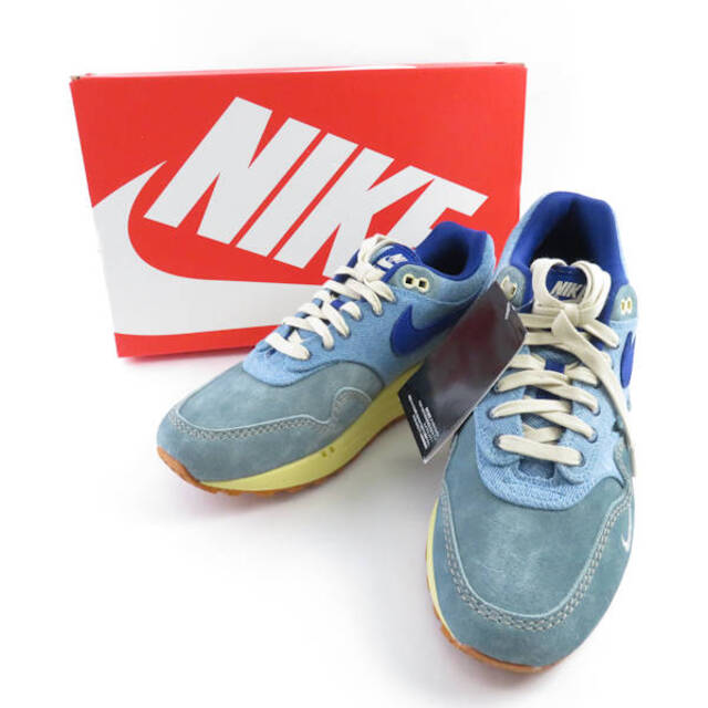 未使用 NIKE ナイキ DV3050-300 エアマックス 1 PRM スニーカー 1点 ブルー Dirty Denim デニム メンズ AM3825C