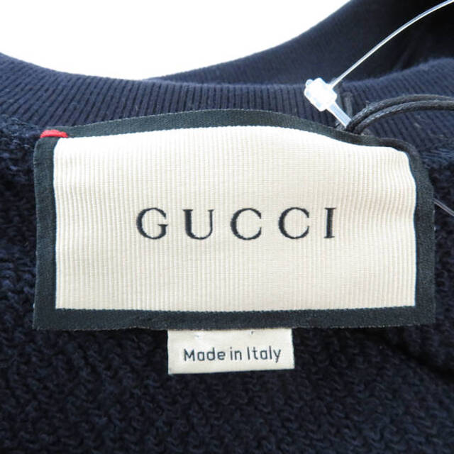 GUCCI - GUCCI グッチ トレーナー 1点 ネイビー コットン100 GUCCI - GUCCI グッチ トレーナー 1点 ネイビー コットン100