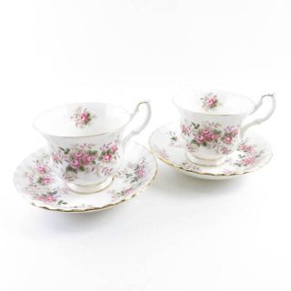 ロイヤルアルバート(ROYAL ALBERT)の ROYAL ALBERT ロイヤルアルバート Lavender Rose ラベンダーローズ ティーカップ＆ソーサー 2客 ペア SY5087G (グラス/カップ)