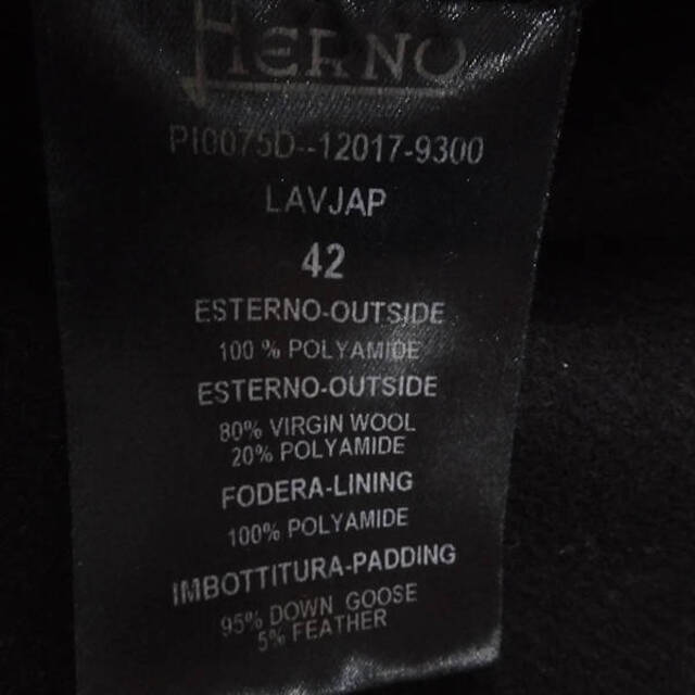 HERNO - 美品 HERNO ヘルノ LAVJAP ウール切替グースダウン HERNO - 美品 HERNO ヘルノ LAVJAP ウール切替グースダウン