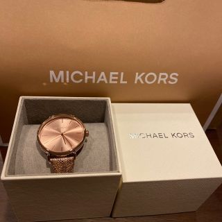 マイケルコース(Michael Kors)のMICHAEL KORS ADDYSON メタリックレザー ウォッチ(腕時計)